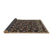 Sideview of Abstract Bakers Brown Modern Rug, abs5237