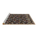 Sideview of Machine Washable Abstract Bakers Brown Rug, wshabs5237