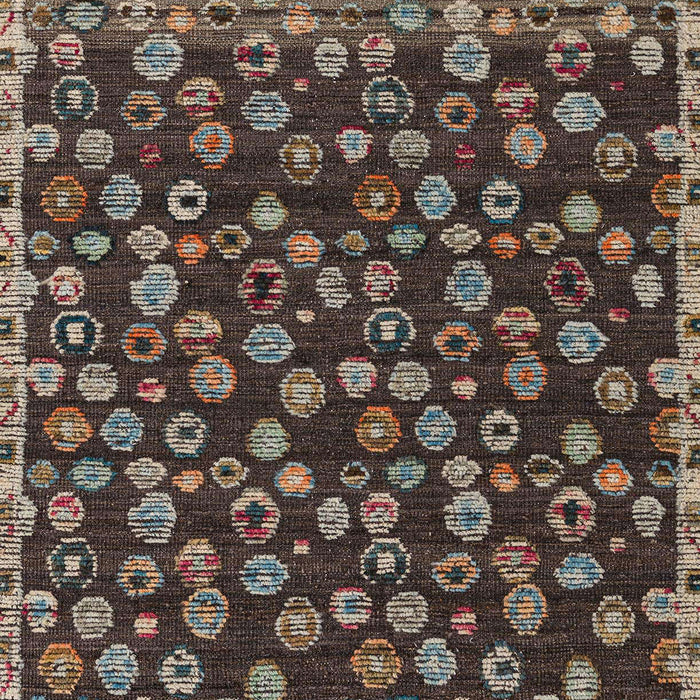 Machine Washable Abstract Bakers Brown Rug, wshabs5237