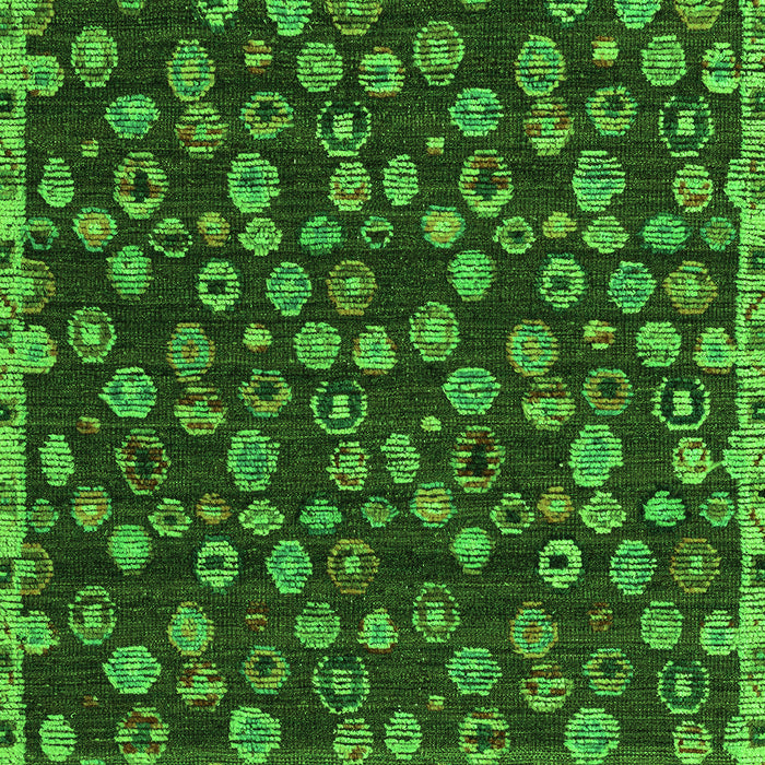 Machine Washable Abstract Green Modern Area Rugs, wshabs5237grn