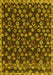 Machine Washable Abstract Yellow Modern Rug, wshabs5237yw