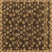 Square Abstract Brown Modern Rug, abs5237brn