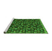 Sideview of Machine Washable Abstract Green Modern Area Rugs, wshabs5237grn