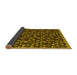 Sideview of Abstract Yellow Modern Rug, abs5237yw