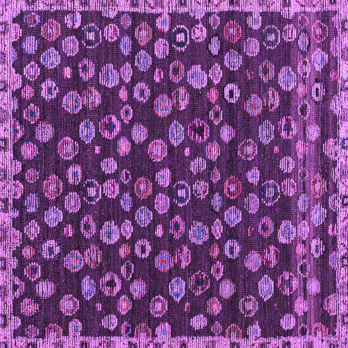 Square Machine Washable Abstract Purple Modern Area Rugs, wshabs5237pur
