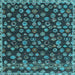 Square Abstract Light Blue Modern Rug, abs5237lblu