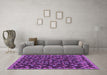 Machine Washable Abstract Purple Modern Area Rugs in a Living Room, wshabs5237pur