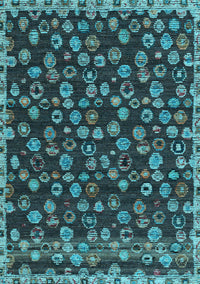 Abstract Light Blue Modern Rug, abs5237lblu