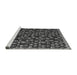 Sideview of Machine Washable Abstract Gray Modern Rug, wshabs5237gry