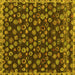 Square Abstract Yellow Modern Rug, abs5237yw