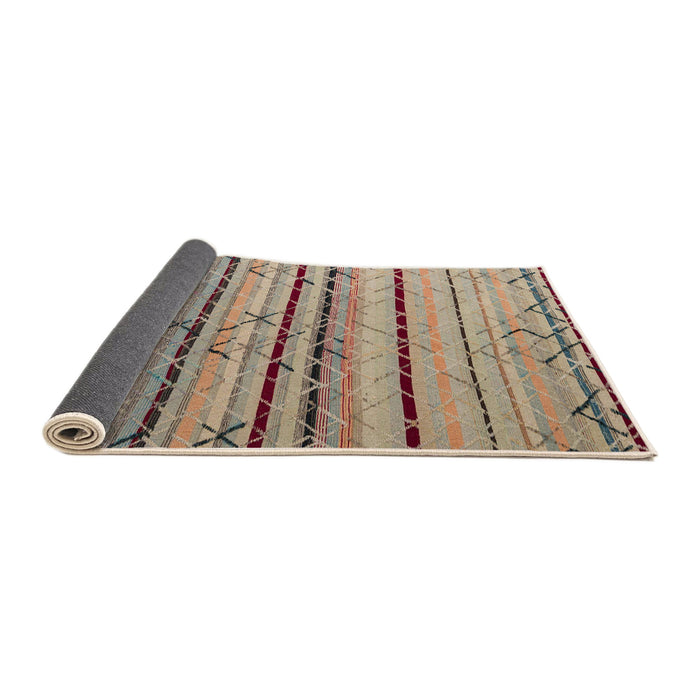 Sideview of Abstract Light French Beige Brown Modern Rug, abs5238