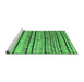 Sideview of Machine Washable Abstract Emerald Green Modern Area Rugs, wshabs5238emgrn