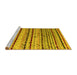 Sideview of Machine Washable Abstract Yellow Modern Rug, wshabs5238yw