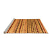 Sideview of Machine Washable Abstract Orange Modern Area Rugs, wshabs5238org