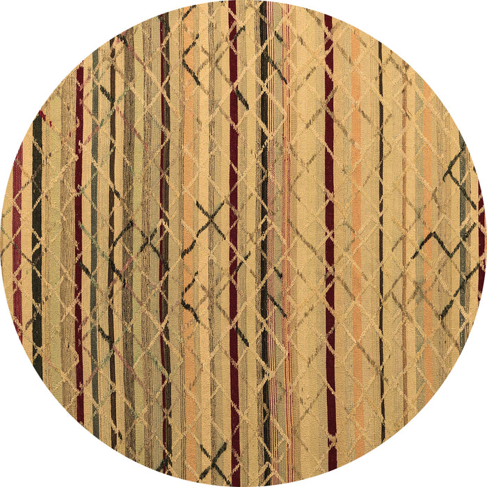 Round Abstract Brown Modern Rug, abs5238brn