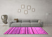 Machine Washable Abstract Pink Modern Rug in a Living Room, wshabs5238pnk