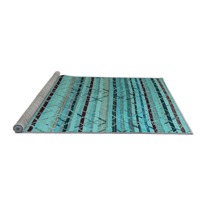 Sideview of Machine Washable Abstract Light Blue Modern Rug, wshabs5238lblu