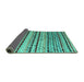 Sideview of Abstract Turquoise Modern Rug, abs5238turq