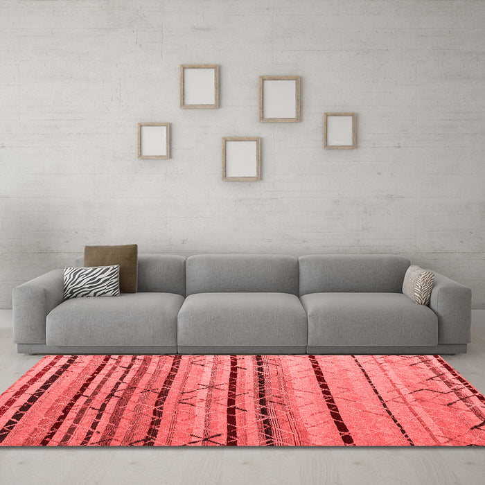 Modern Red Washable Rugs