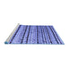 Sideview of Machine Washable Abstract Blue Modern Rug, wshabs5238blu