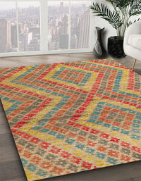 Abstract Red Modern Rug, abs5239