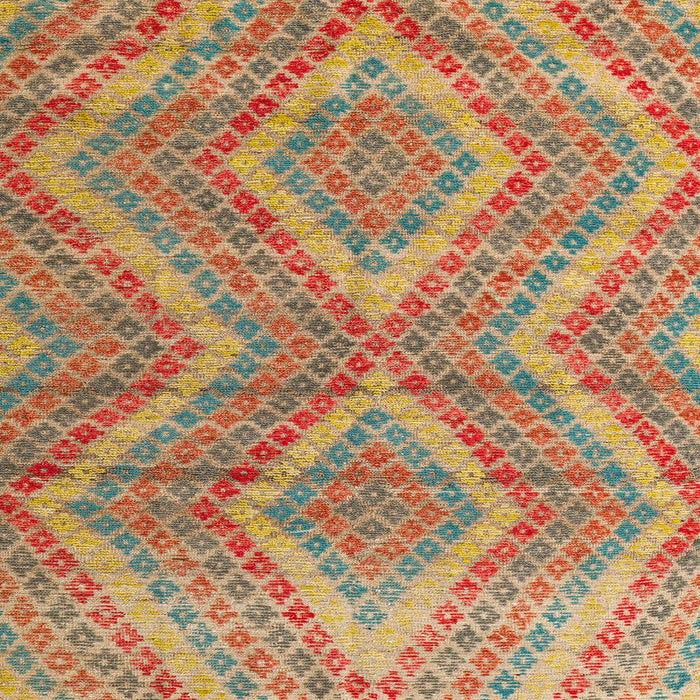 Square Machine Washable Abstract Red Rug, wshabs5239