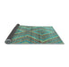 Sideview of Abstract Light Blue Modern Rug, abs5239lblu