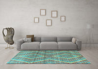 Machine Washable Abstract Light Blue Modern Rug, wshabs5239lblu