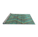 Sideview of Machine Washable Abstract Light Blue Modern Rug, wshabs5239lblu