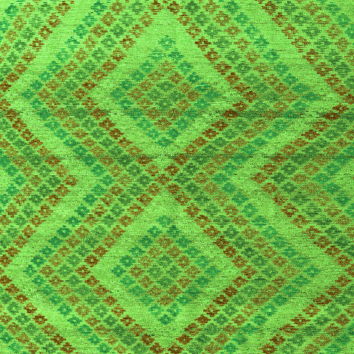 Square Abstract Green Modern Rug, abs5239grn