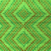 Square Abstract Green Modern Rug, abs5239grn