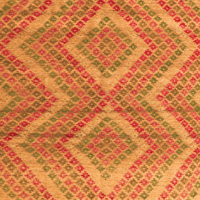 Square Machine Washable Abstract Orange Modern Area Rugs, wshabs5239org