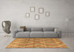 Machine Washable Abstract Brown Modern Rug in a Living Room,, wshabs5239brn