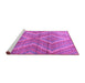 Sideview of Machine Washable Abstract Purple Modern Area Rugs, wshabs5239pur