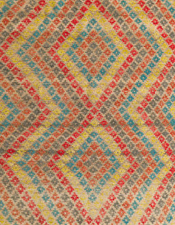 Machine Washable Abstract Red Rug, wshabs5239