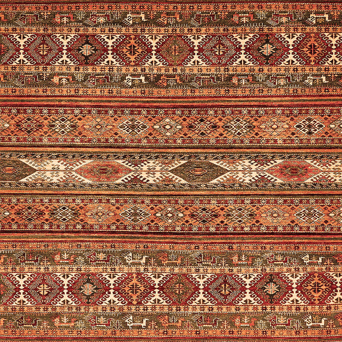 Square Abstract Orange Modern Rug, abs523org