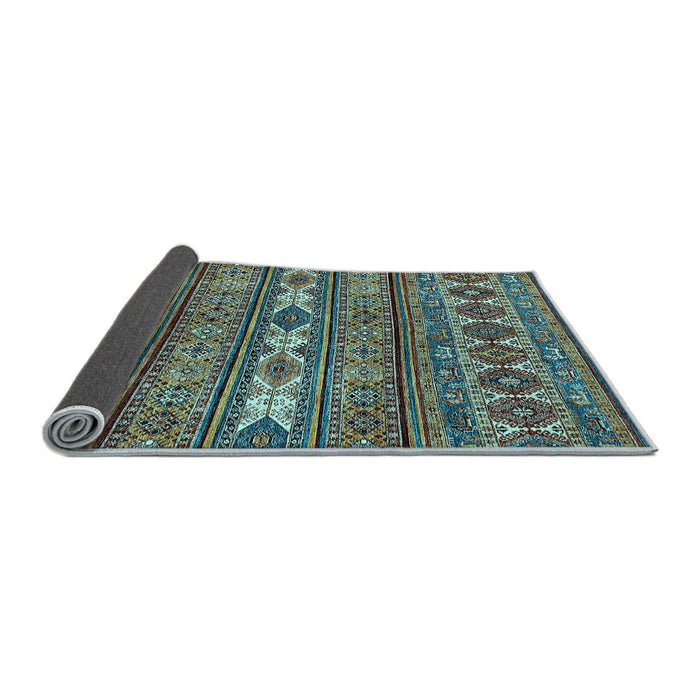 Sideview of Abstract Light Blue Modern Rug, abs523lblu