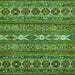 Square Abstract Green Modern Rug, abs523grn