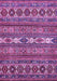 Machine Washable Abstract Purple Modern Area Rugs, wshabs523pur