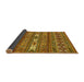 Sideview of Abstract Yellow Modern Rug, abs523yw