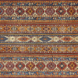 Square Machine Washable Abstract Vermilion Red Rug, wshabs523