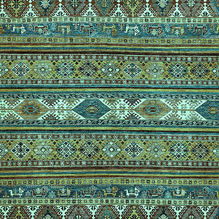 Machine Washable Abstract Turquoise Modern Area Rugs, wshabs523turq