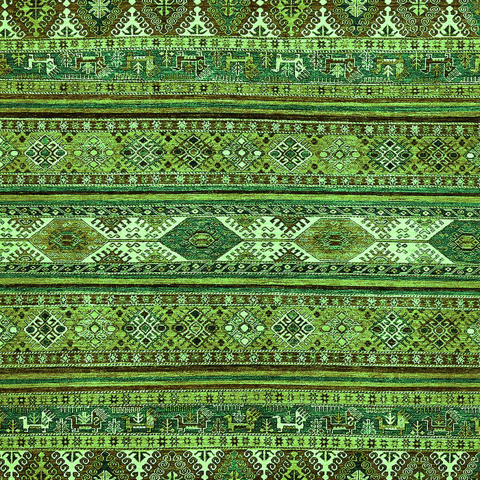 Machine Washable Abstract Green Modern Area Rugs, wshabs523grn