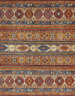 Abstract Red Modern Rug, abs523