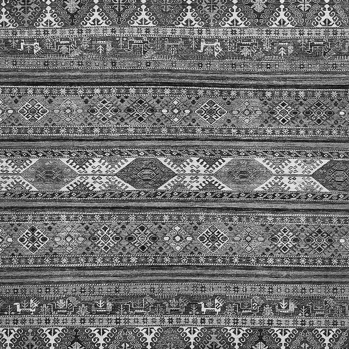 Machine Washable Abstract Gray Modern Rug, wshabs523gry