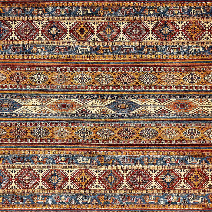 Square Abstract Red Modern Rug, abs523