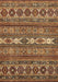 Abstract Brown Modern Rug, abs523brn