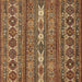 Square Machine Washable Abstract Brown Modern Rug, wshabs523brn