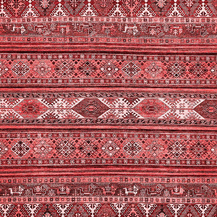 Machine Washable Abstract Red Modern Rug, wshabs523red