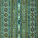 Square Abstract Turquoise Modern Rug, abs523turq